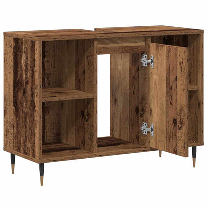 Badezimmer Schrank Altholz 80 x 33 x 60 cm Holzwerkstoff