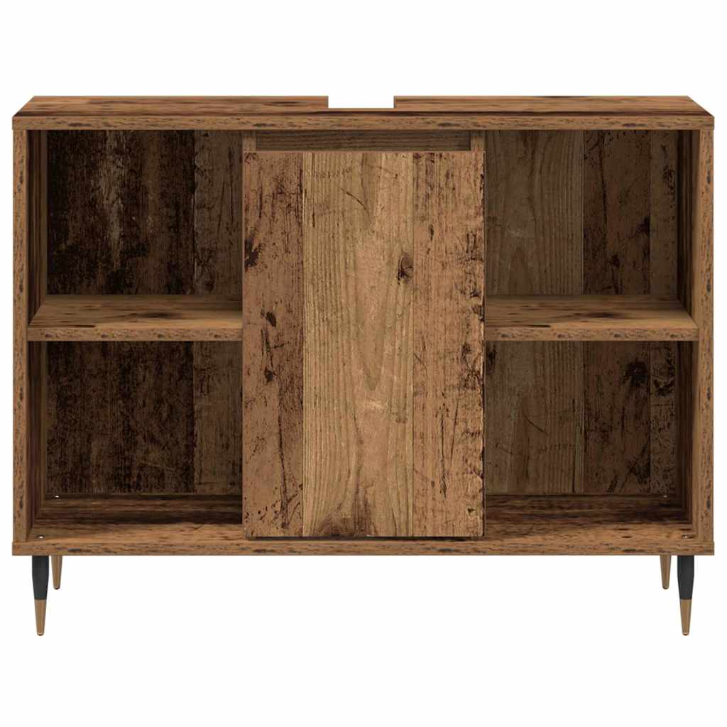 Badezimmer Schrank Altholz 80 x 33 x 60 cm Holzwerkstoff