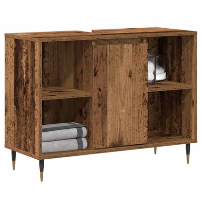 Badezimmer Schrank Altholz 80 x 33 x 60 cm Holzwerkstoff