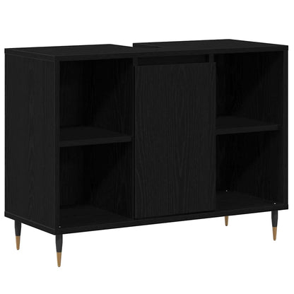 Badezimmer Schrank Schwarze Eiche 80 x 33 x 60 cm Holzwerkstoff