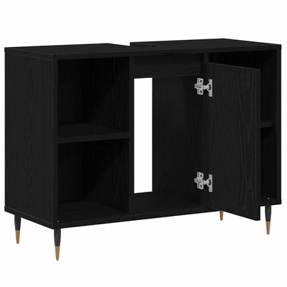 Badezimmer Schrank Schwarze Eiche 80 x 33 x 60 cm Holzwerkstoff