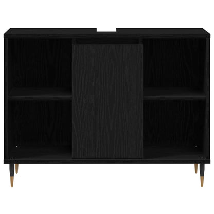Badezimmer Schrank Schwarze Eiche 80 x 33 x 60 cm Holzwerkstoff