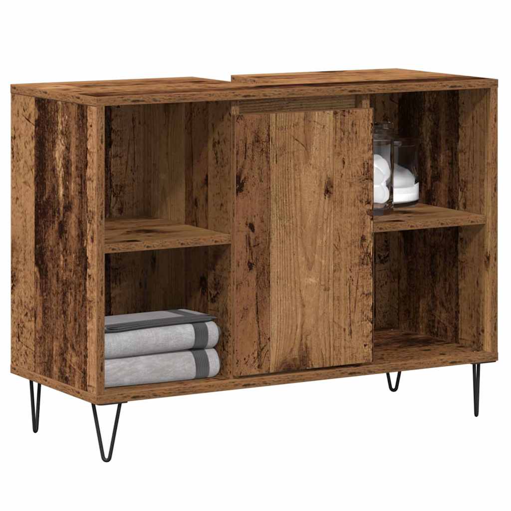 Badezimmer Schrank Altholz 80 x 33 x 60 cm Holzwerkstoff