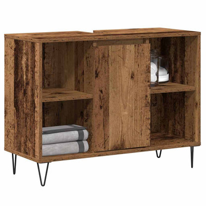 Badezimmer Schrank Altholz 80 x 33 x 60 cm Holzwerkstoff