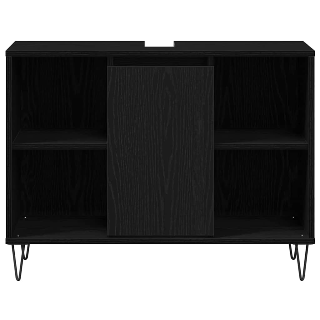 Badezimmer Schrank Schwarze Eiche 80 x 33 x 60 cm Holzwerkstoff