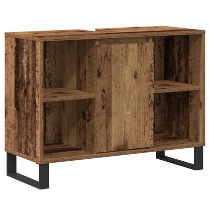 Badezimmer Schrank Altholz 80 x 33 x 60 cm Holzwerkstoff