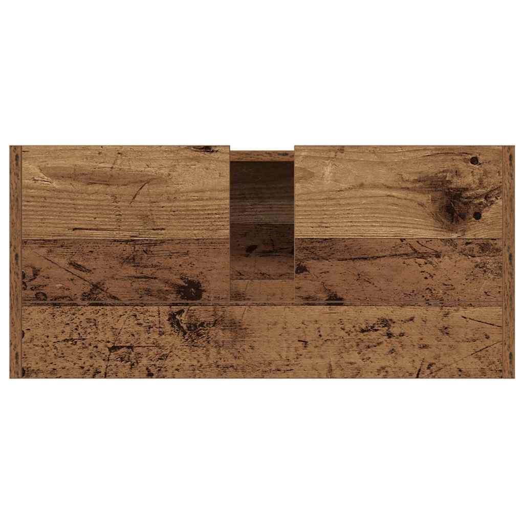 Badezimmer Schrank Altholz 80 x 33 x 60 cm Holzwerkstoff