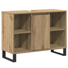 Badezimmer Schrank mit Regal Eiche handwerklich 80 x 33 x 60 cm