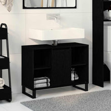 Badezimmer Schrank Schwarze Eiche 80 x 33 x 60 cm Holzwerkstoff