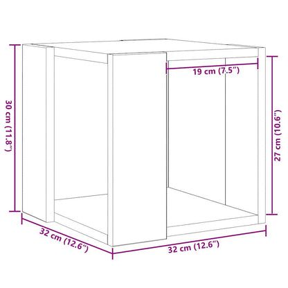 Couchtisch Altholz 32 x 32 x 30 cm Holzwerkstoff