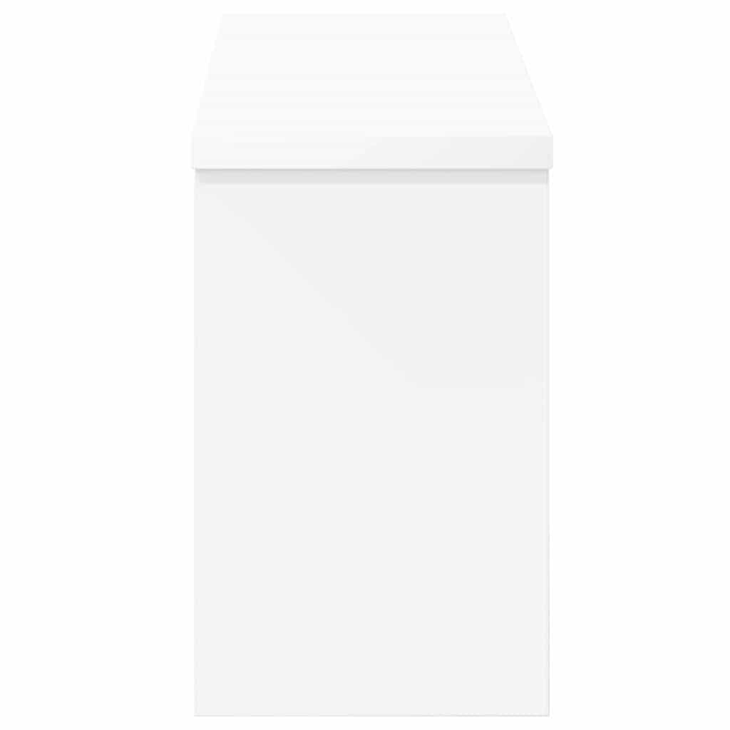 Wandmontierter Kleiderständer mit Regal Weiß 50 x 16 x 26 cm