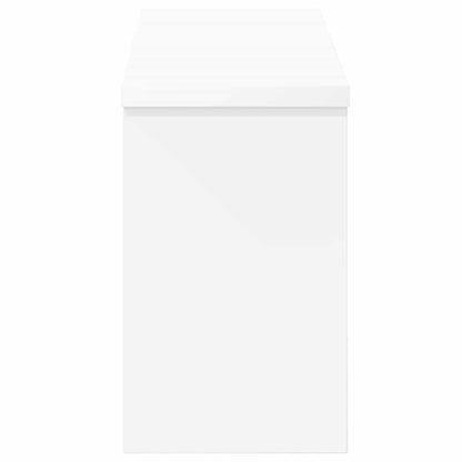 Wandmontierter Kleiderständer mit Regal Weiß 50 x 16 x 26 cm