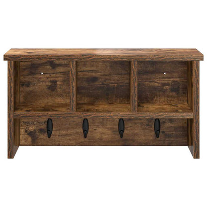 Wandmontierter Kleiderständer Räuchereiche 50 x 16 x 26 cm