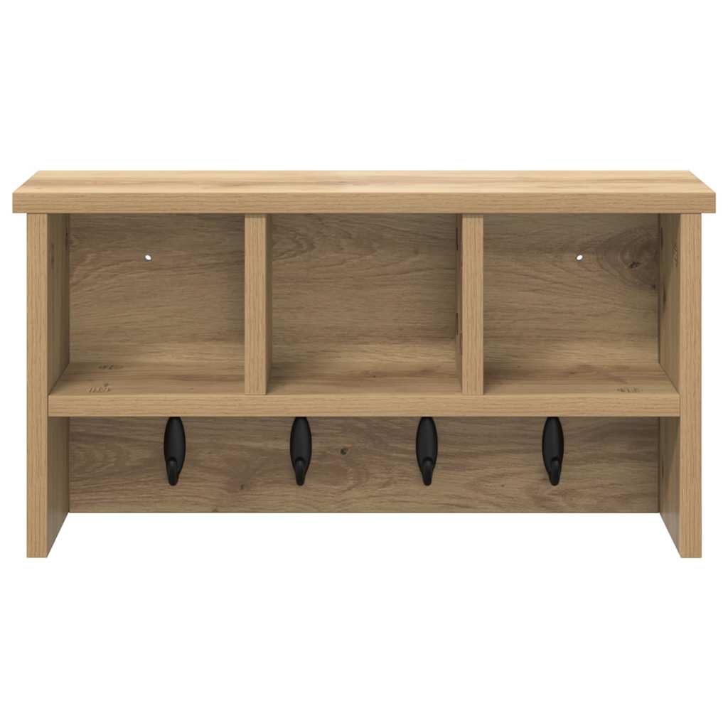 Wandmontierter Kleiderständer Artisan-Eiche 50 x 16 x 26 cm