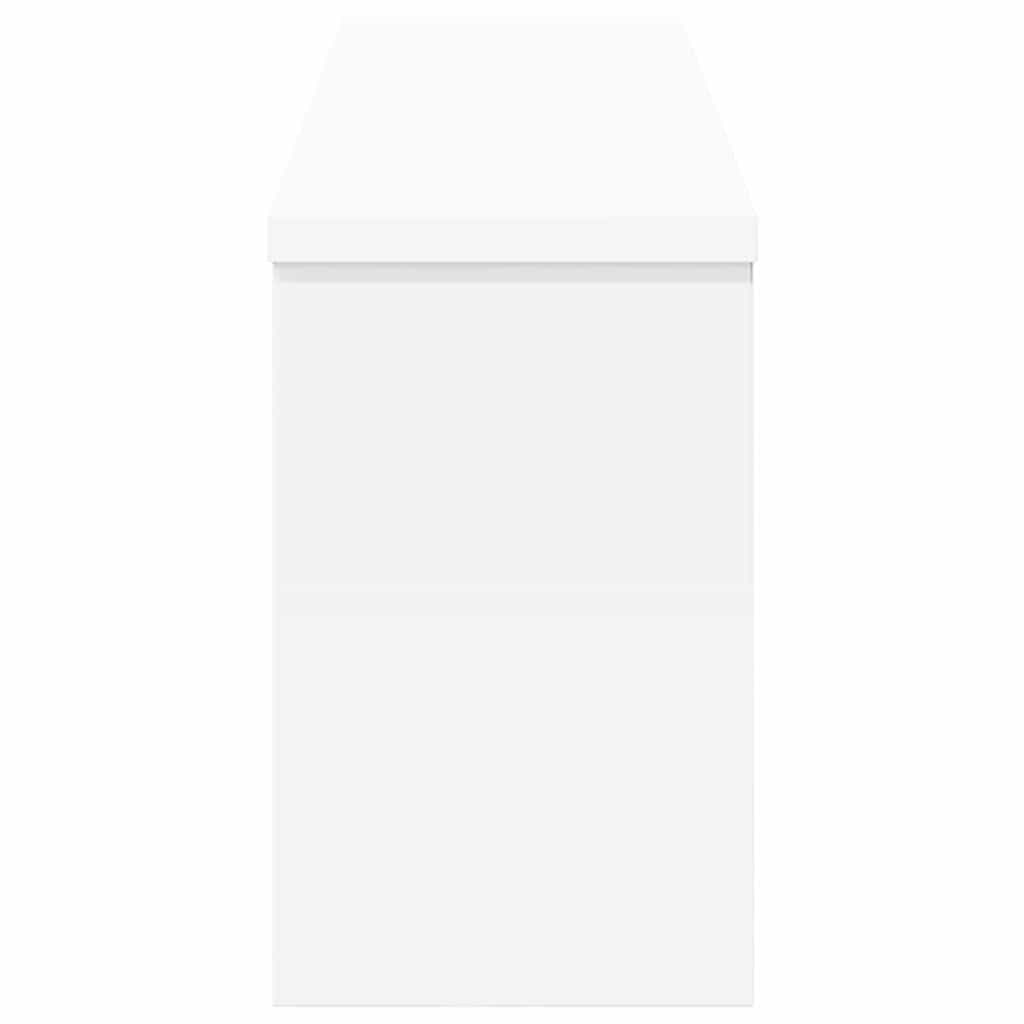 Wandmontierter Kleiderständer mit Regal Weiß 75 x 16 x 26 cm