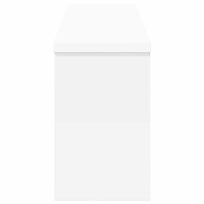 Wandmontierter Kleiderständer mit Regal Weiß 75 x 16 x 26 cm