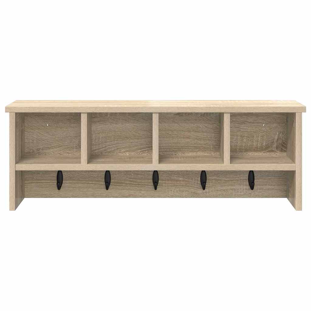 Wandmontierter Kleiderständer Sonoma-Eiche 75 x 16 x 26 cm