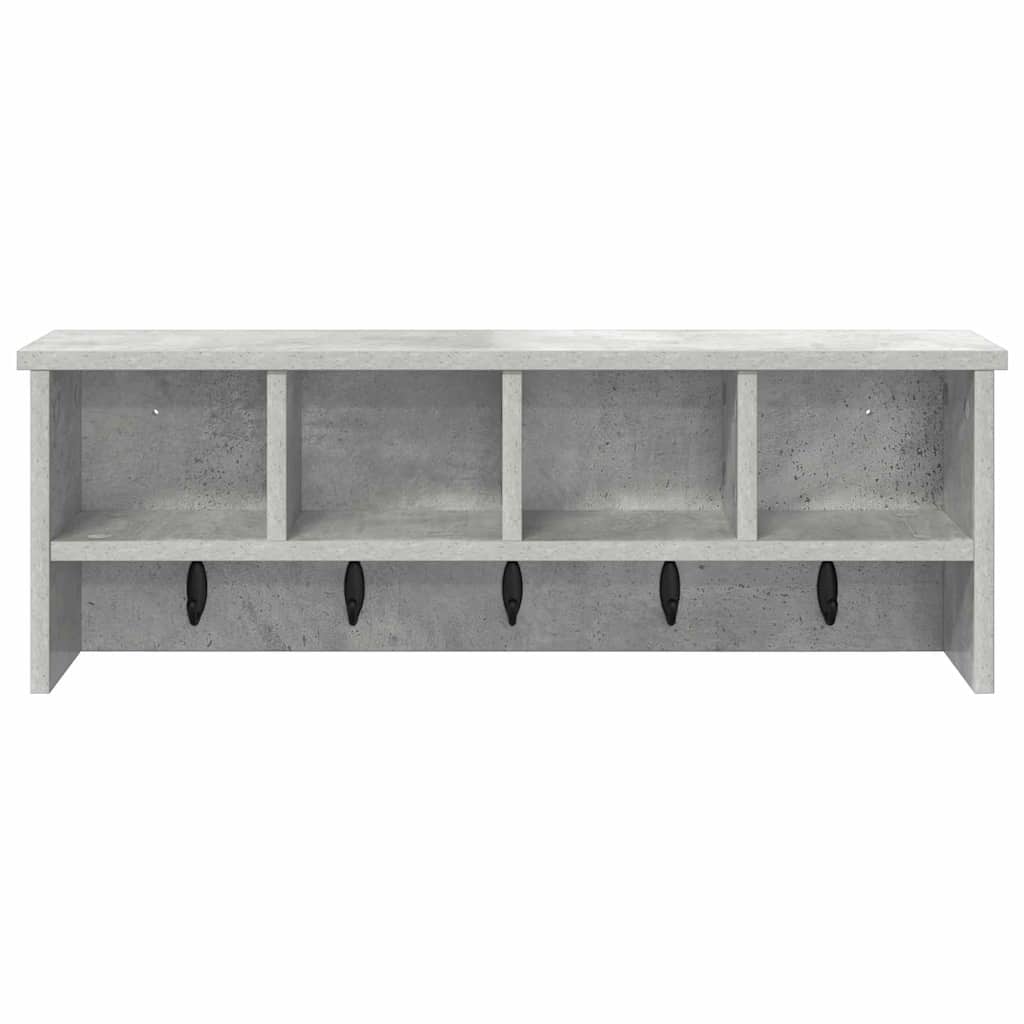 Wandmontierter Kleiderständer Betongrau 75 x 16 x 26 cm