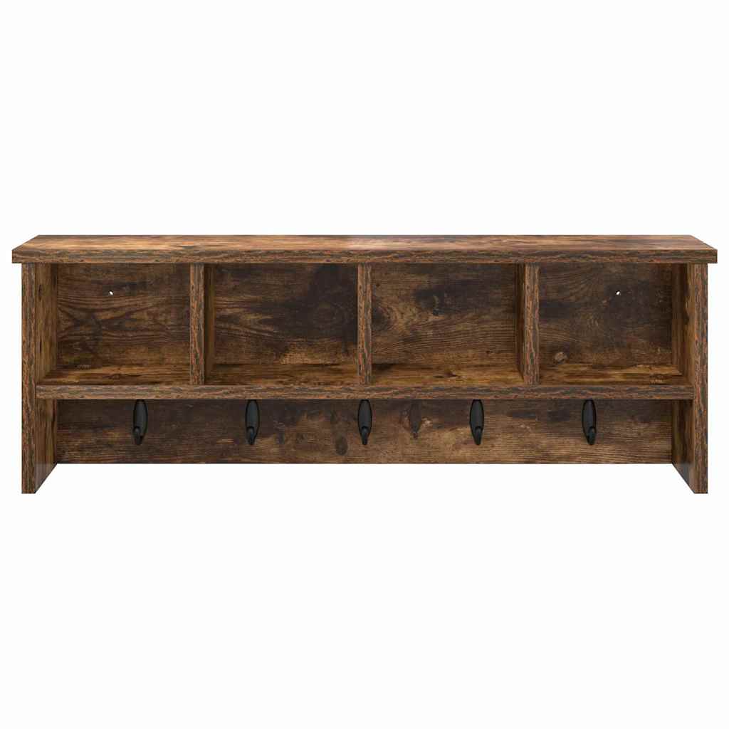 Wandmontierter Kleiderständer Räuchereiche 75 x 16 x 26 cm