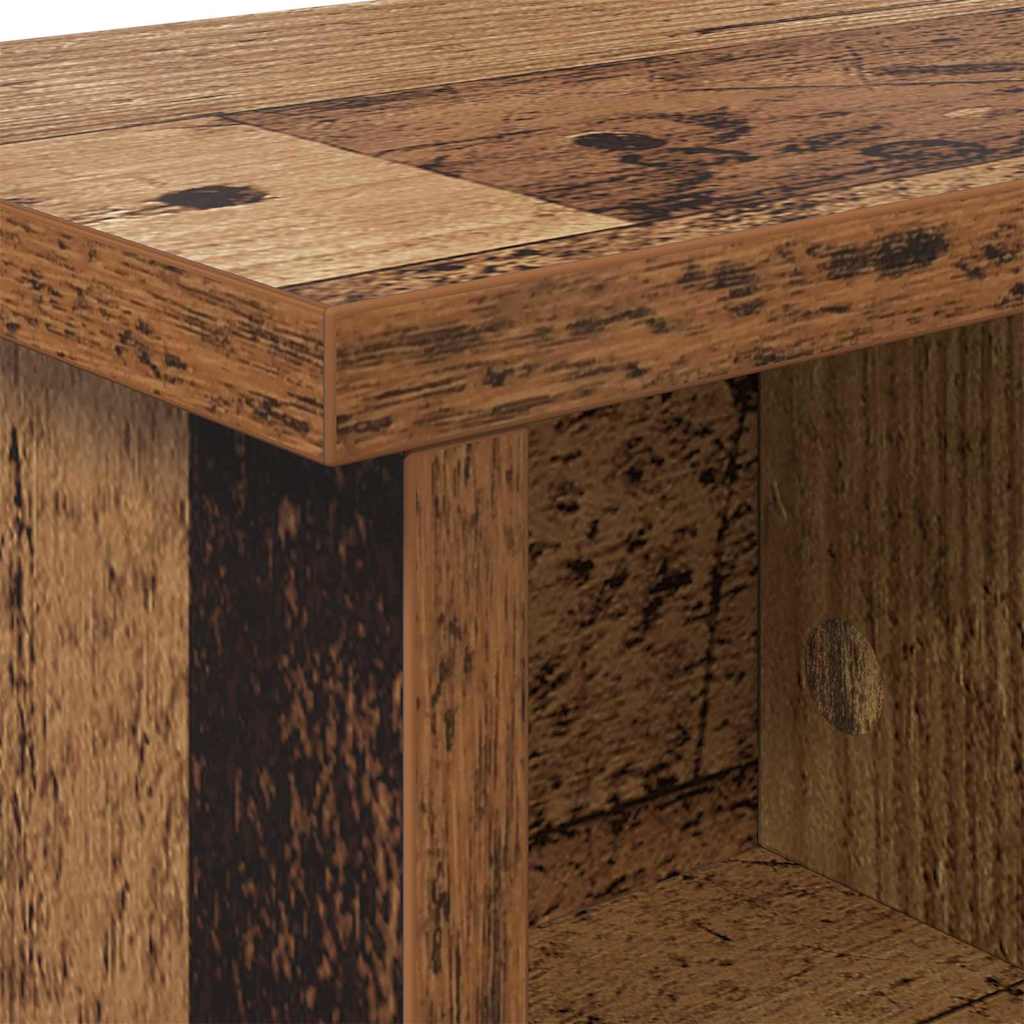 Wandmontierter Kleiderständer mit Regal Altholz 75 x 16 x 26 cm