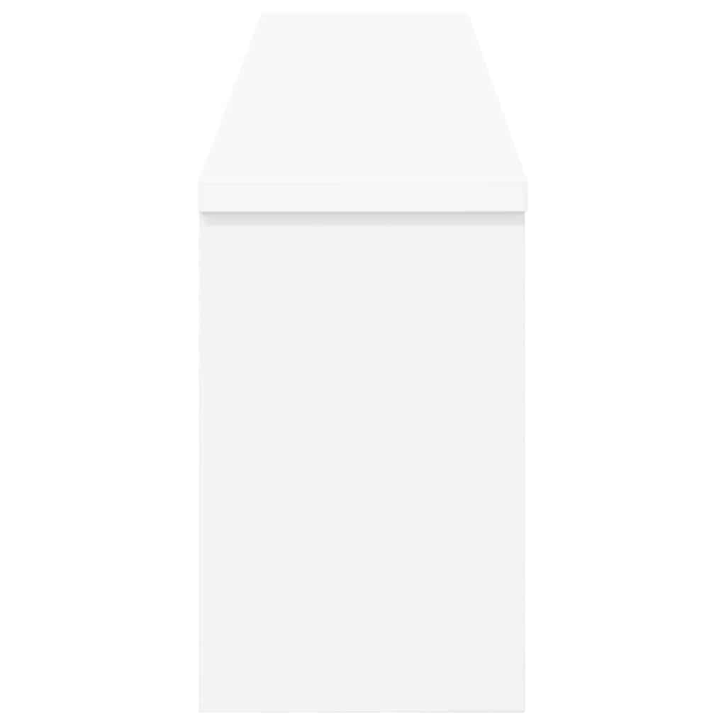 Wandmontierter Kleiderständer mit Regal Weiß 100 x 16 x 26 cm