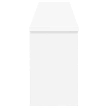 Wandmontierter Kleiderständer mit Regal Weiß 100 x 16 x 26 cm