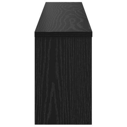 Wandmontierter Kleiderständer mit Regal Schwarz Eichen-Optik