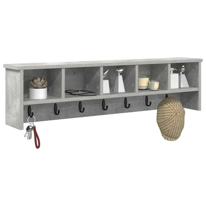 Wandmontierter Kleiderständer Betongrau 100 x 16 x 26 cm
