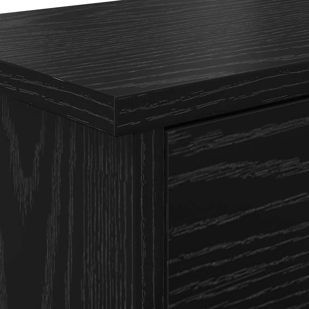 Wandmontierter Kleiderständer Schwarze Eiche 50 x 20 x 30 cm