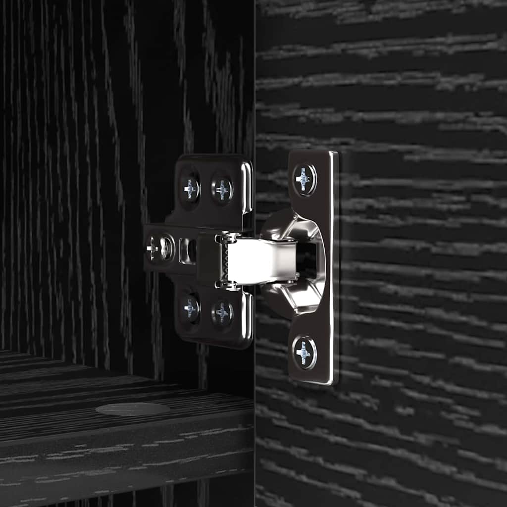 Wandmontierter Kleiderständer Schwarze Eiche 50 x 20 x 30 cm