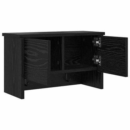 Wandmontierter Kleiderständer Schwarze Eiche 50 x 20 x 30 cm