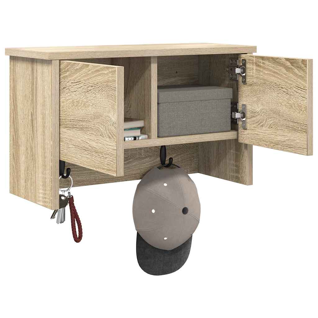 Wandmontierter Kleiderständer Sonoma Eiche 50 x 20 x 30 cm