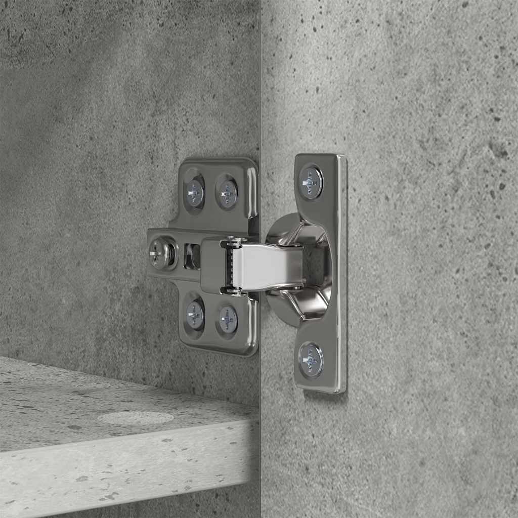 Wandmontierter Kleiderständer mit Tür Betongrau 50 x 20 x 30 cm