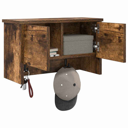 Wandmontierter Kleiderständer Räuchereiche 50 x 20 x 30 cm