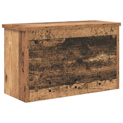 Wandmontierter Kleiderständer mit Regal Altholz 50 x 20 x 30 cm