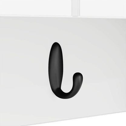 Wandmontierter Kleiderständer mit Regal Weiß 80 x 20 x 30 cm