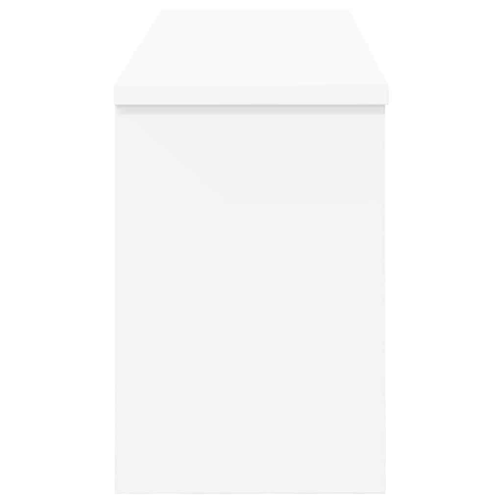 Wandmontierter Kleiderständer mit Regal Weiß 80 x 20 x 30 cm