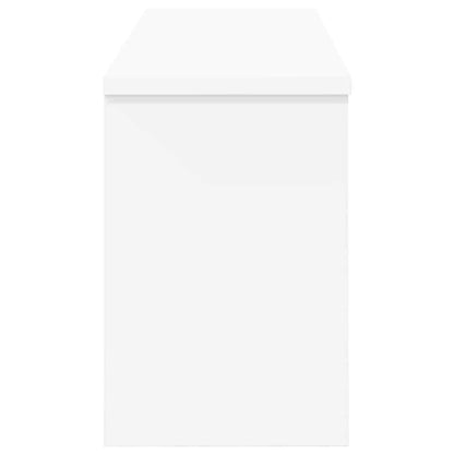 Wandmontierter Kleiderständer mit Regal Weiß 80 x 20 x 30 cm