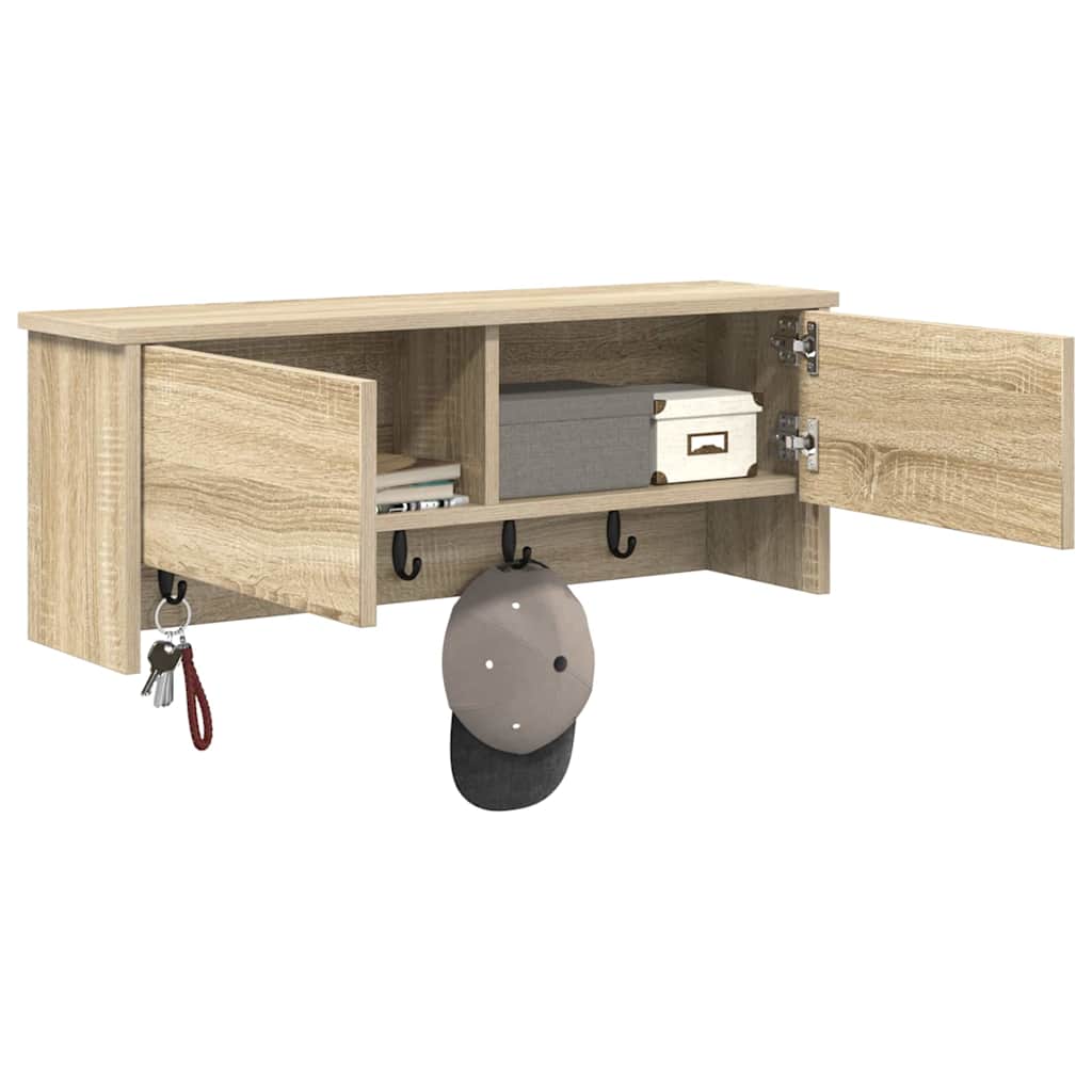 Wandmontierter Kleiderständer Sonoma Eiche 80 x 20 x 30 cm