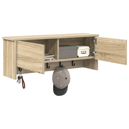 Wandmontierter Kleiderständer Sonoma Eiche 80 x 20 x 30 cm