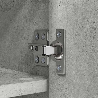 Wandmontierter Kleiderständer mit Tür Betongrau 80 x 20 x 30 cm