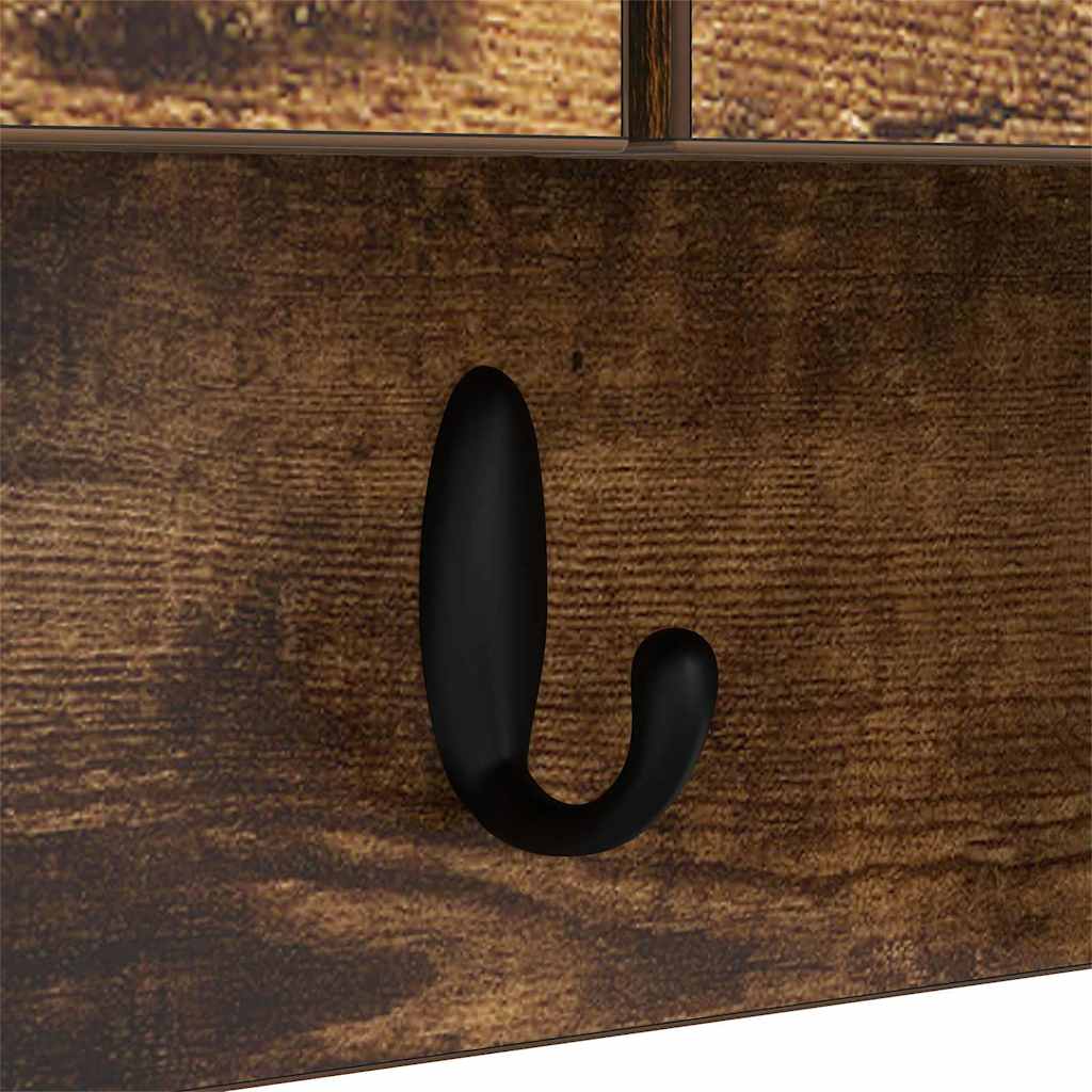 Wandmontierter Kleiderständer Räuchereiche 80 x 20 x 30 cm