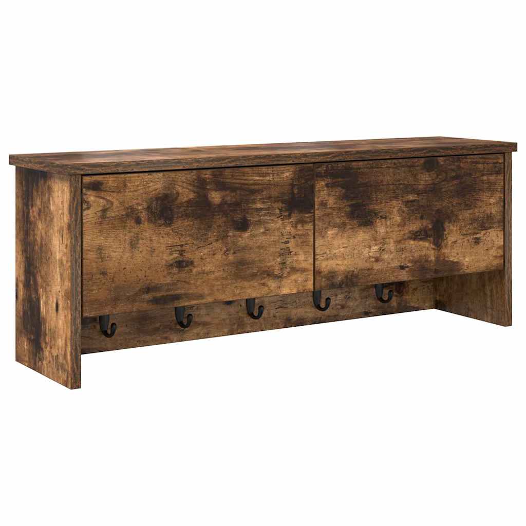 Wandmontierter Kleiderständer Räuchereiche 80 x 20 x 30 cm