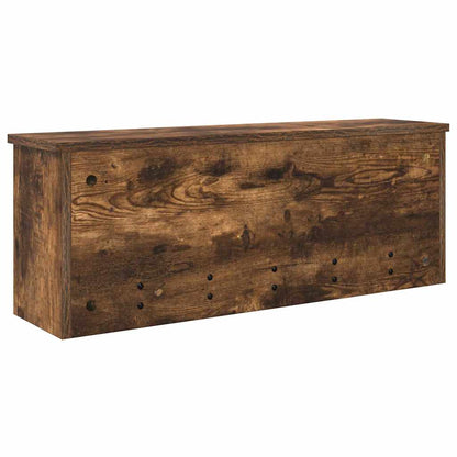 Wandmontierter Kleiderständer Räuchereiche 80 x 20 x 30 cm