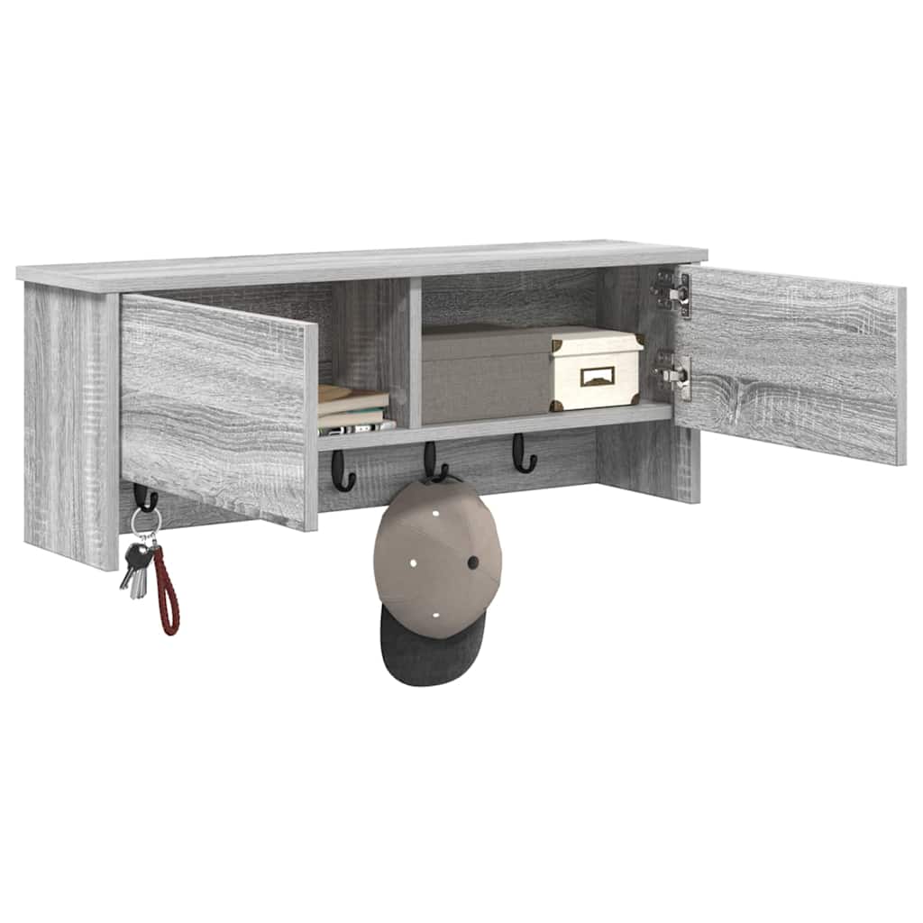 Wandmontierter Kleiderständer Grau Sonoma 80 x 20 x 30 cm