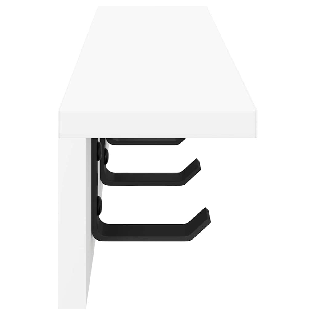 Wandmontierter Kleiderständer Weiß 40 x 10.5 x 10.5 cm