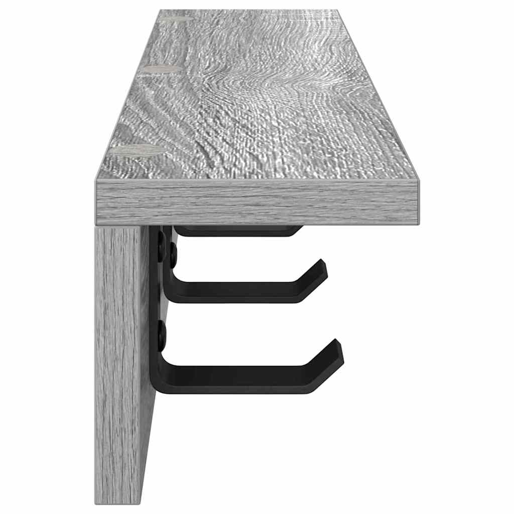 Wandmontierter Kleiderständer Grau Sonoma 40 x 10.5 x 10.5 cm