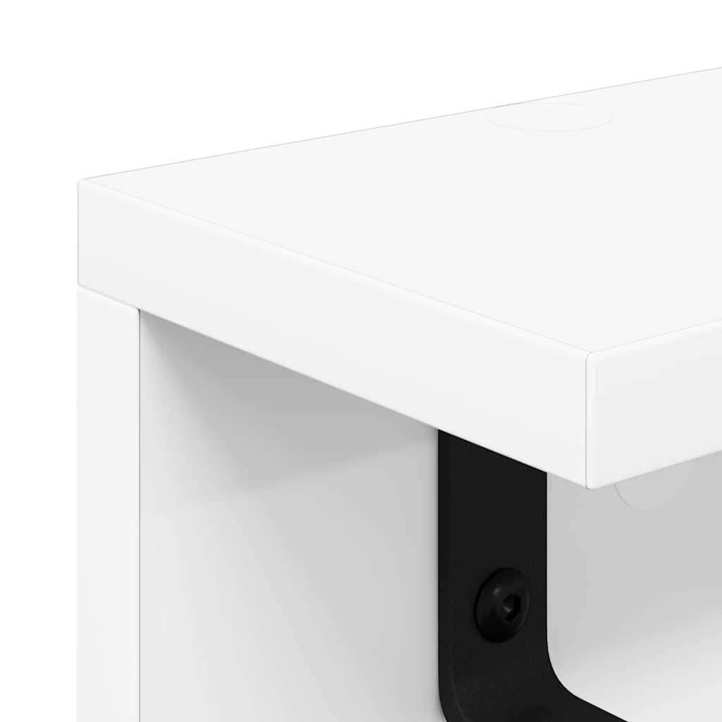 Wandmontierter Kleiderständer Weiß 60 x 10.5 x 10.5 cm