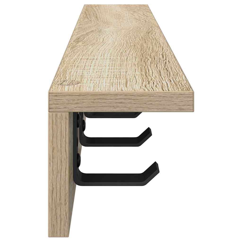 Wandmontierter Kleiderständer Sonoma Eiche 60 x 10.5 x 10.5 cm