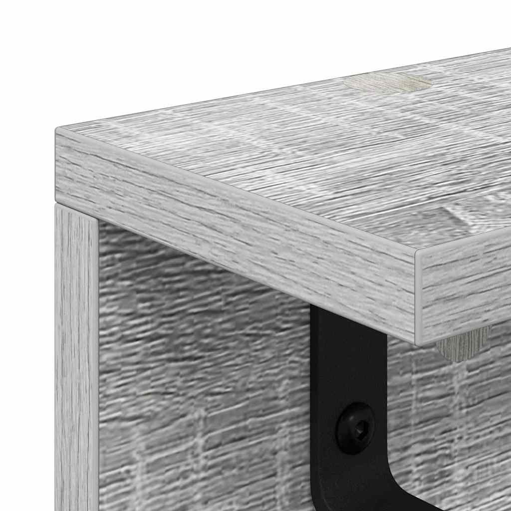 Wandmontierter Kleiderständer Grau Sonoma 60 x 10.5 x 10.5 cm